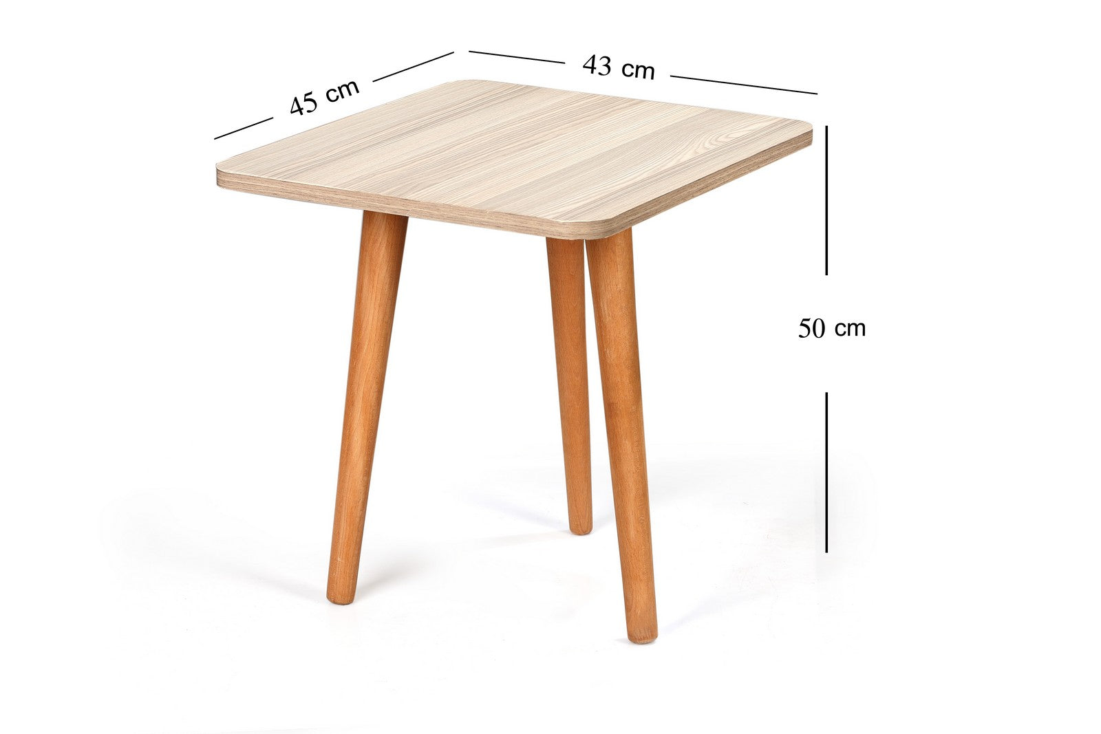 Square Table ZAN legs Beige