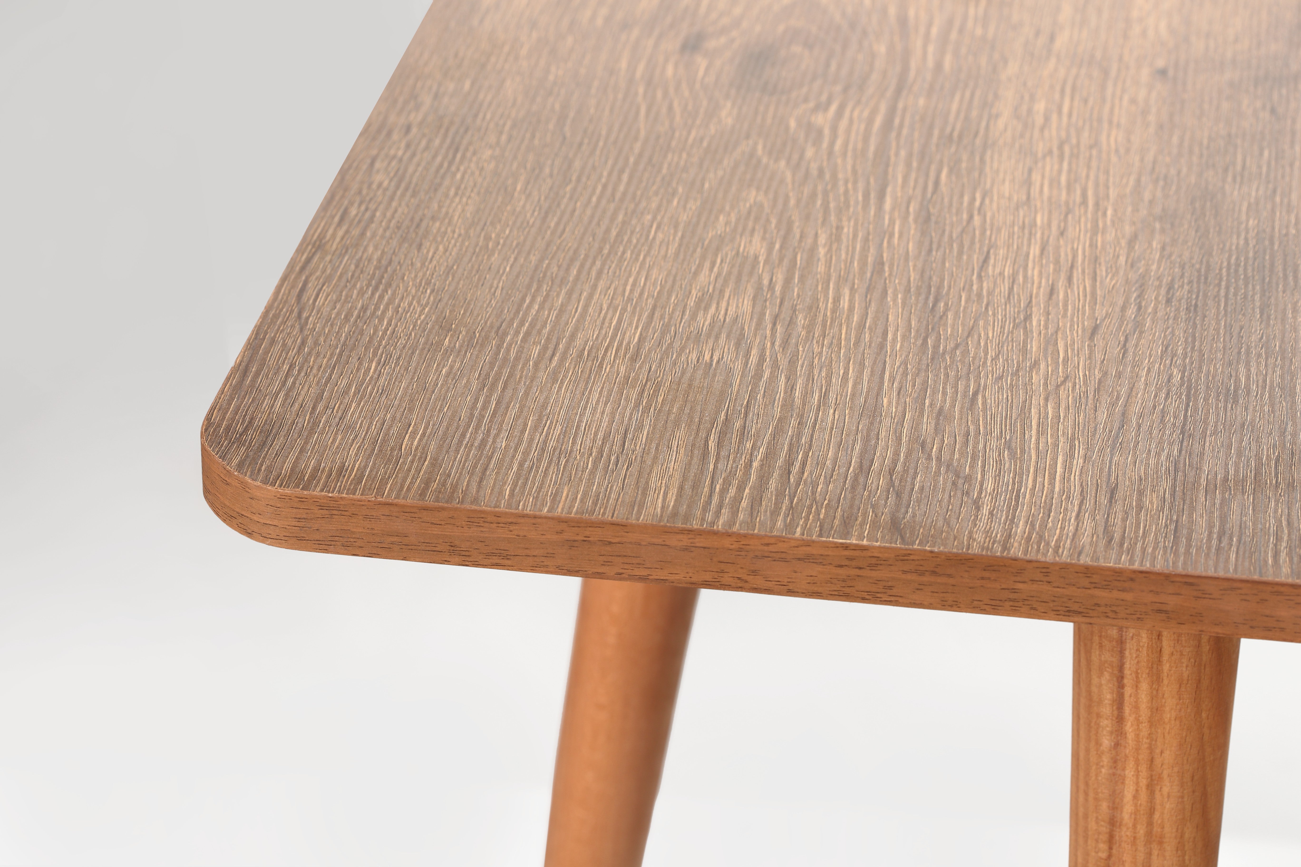 Square Table ZAN legs Walnut-Brownish