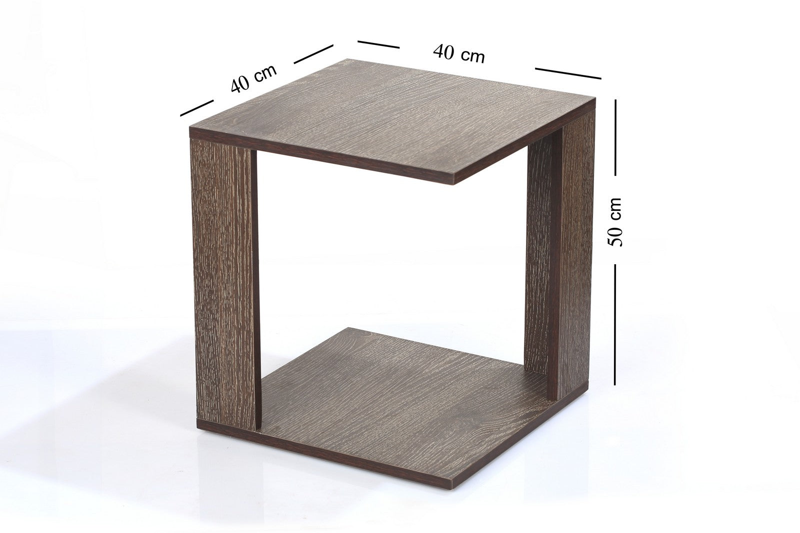 Square table 2 Legs Black Scratch