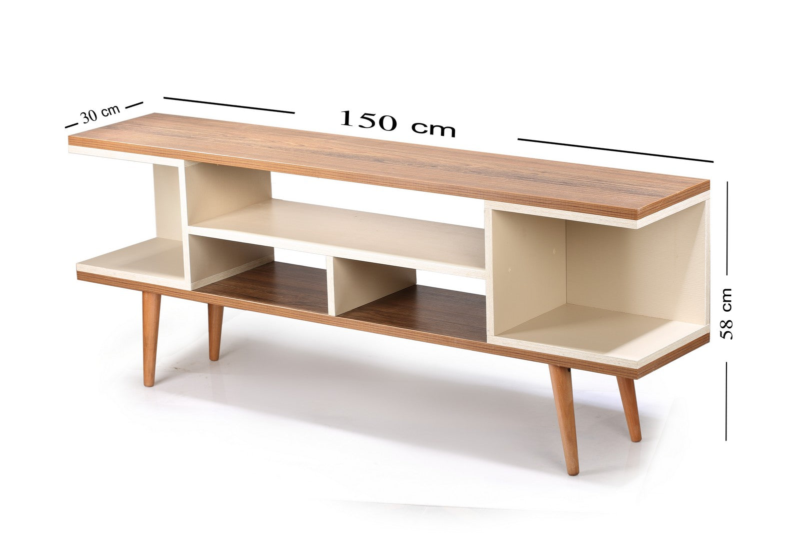 Virdi Tv Unit Walnut * White 150cm