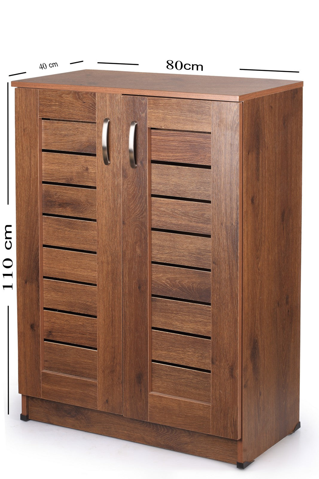 Shoe Rack 80cm Cherry Walnut