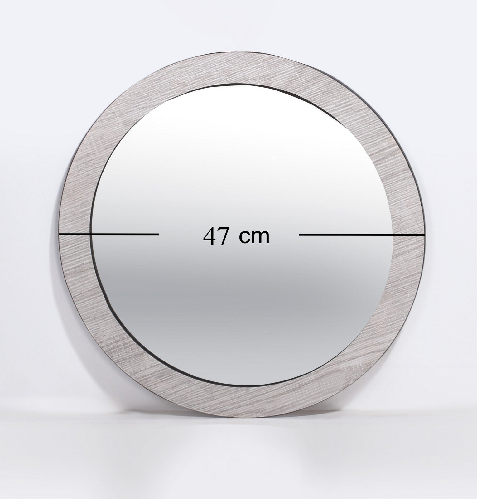 Wall Mirror Rounded Grey
