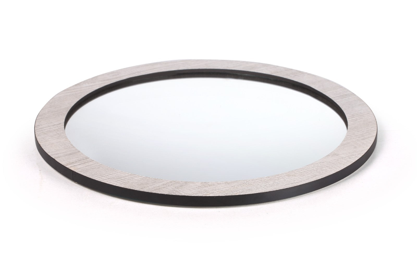 Wall Mirror Rounded Grey