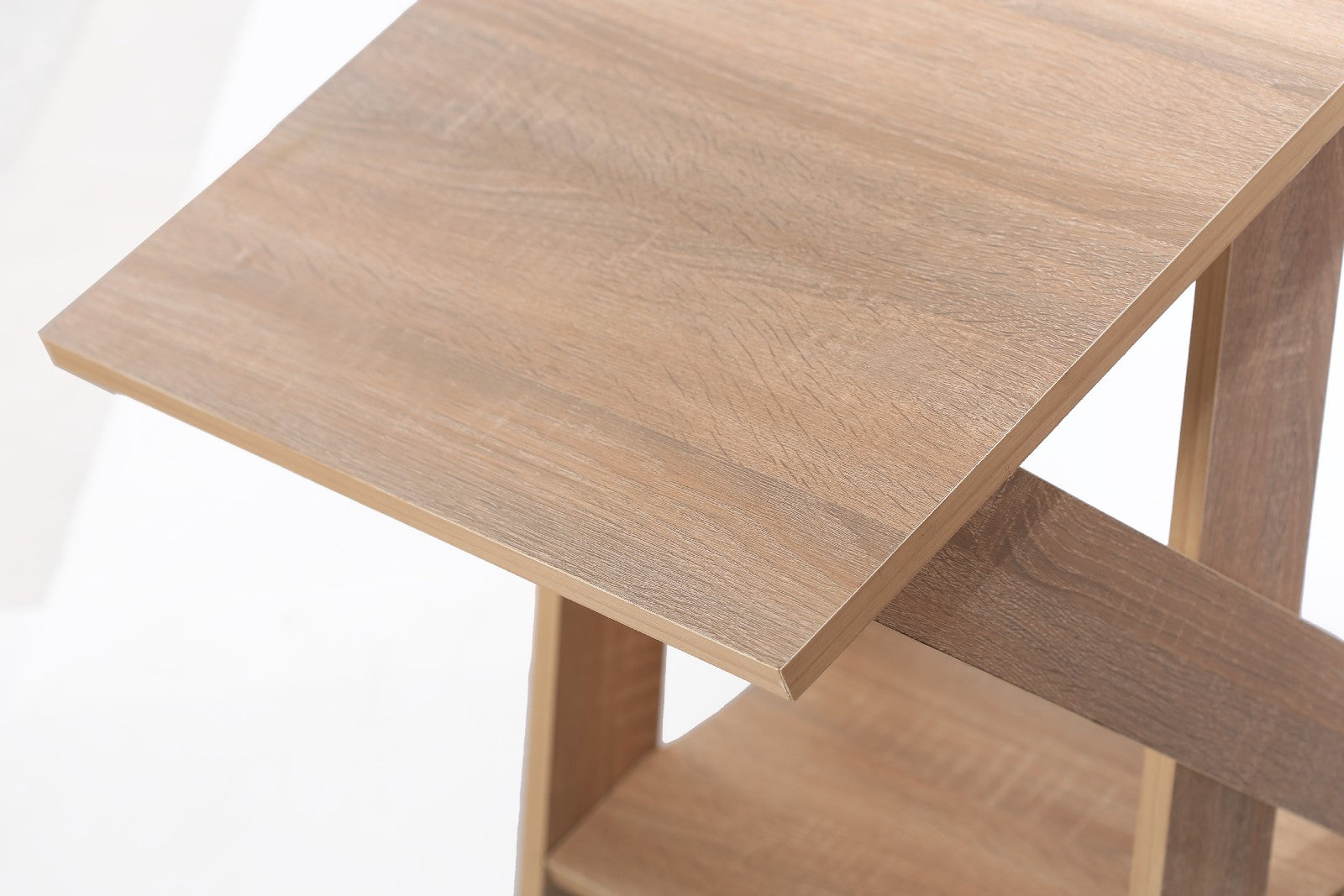 Square Table X shape Beige
