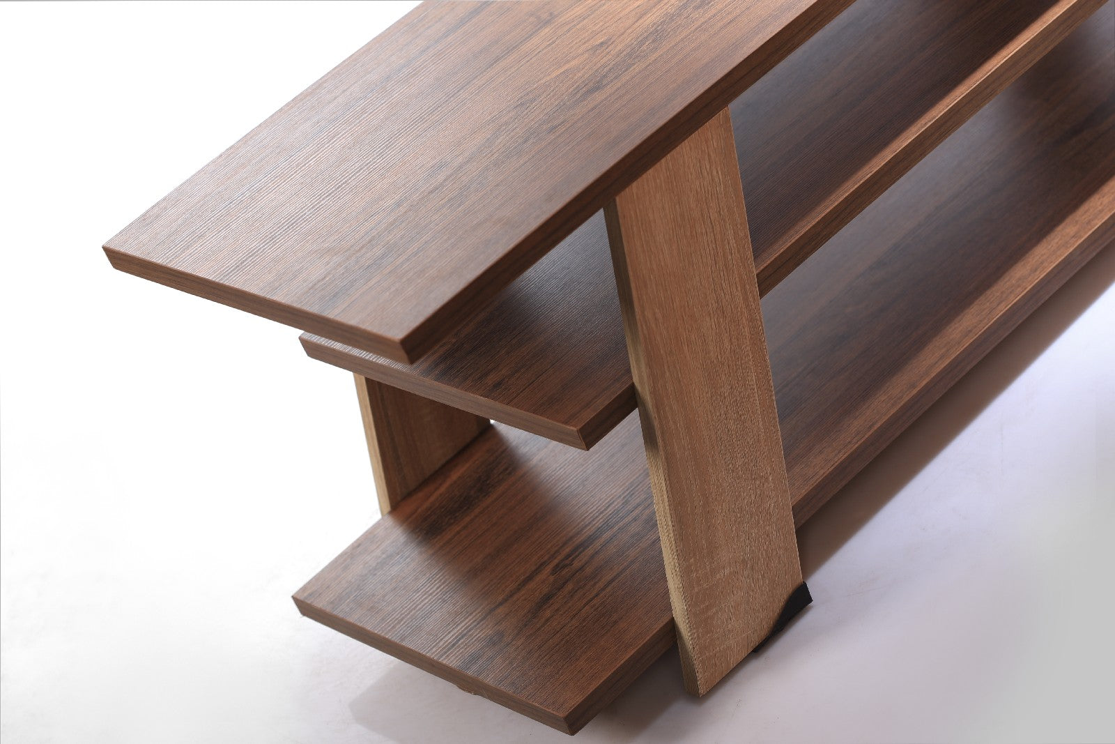 Easy Tv Unit Three Shelves 120cm Walnut