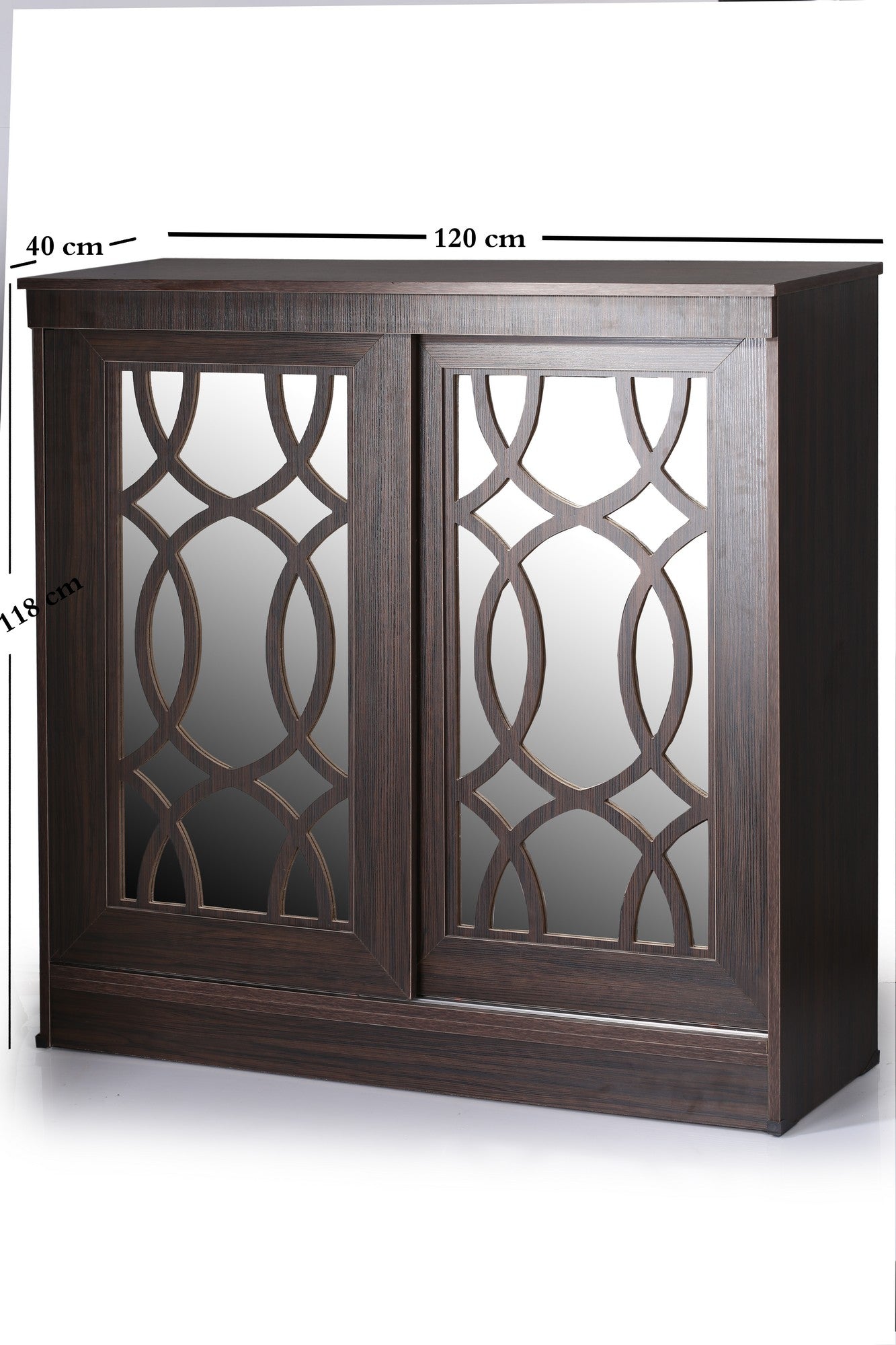 Shoe Rack 120cm Mirror - Vingy