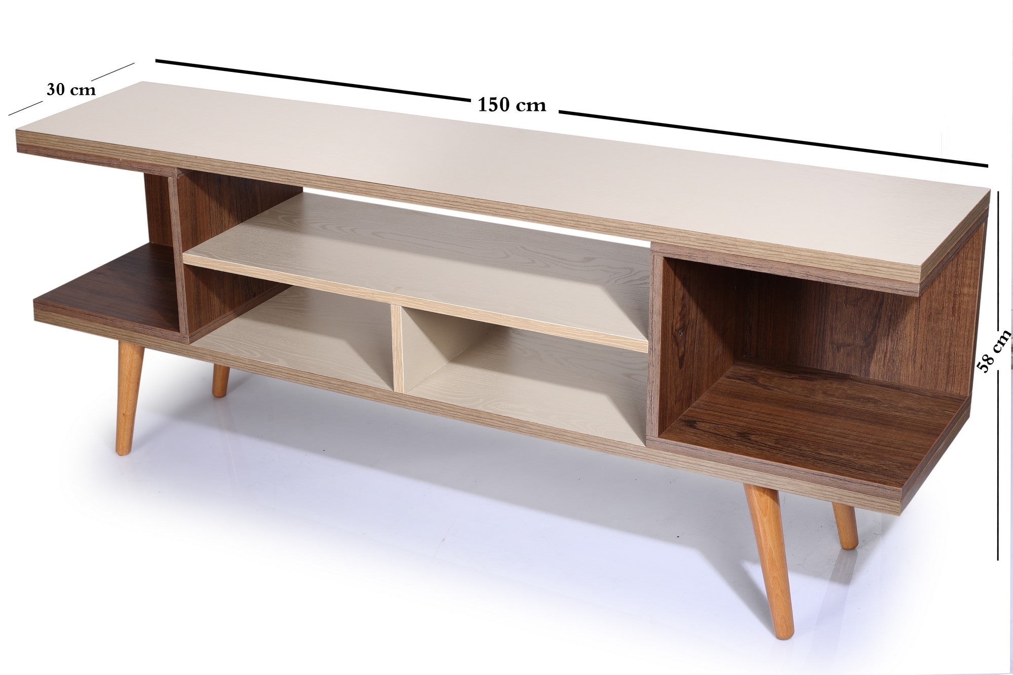 Virdi Tv Unit Creme * Walnut 150cm