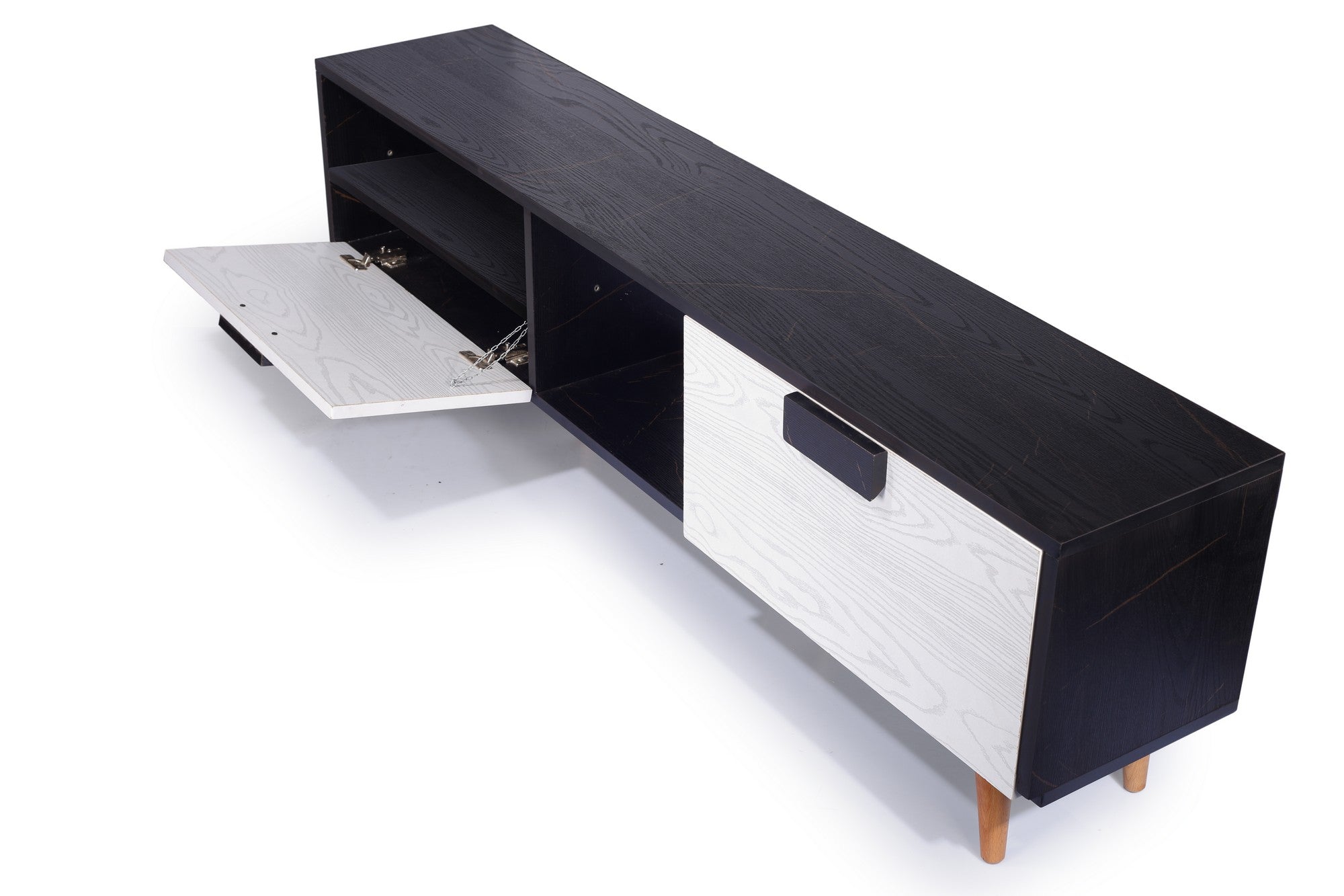 Franko Tv Unit 160cm Two Drawers Black*White