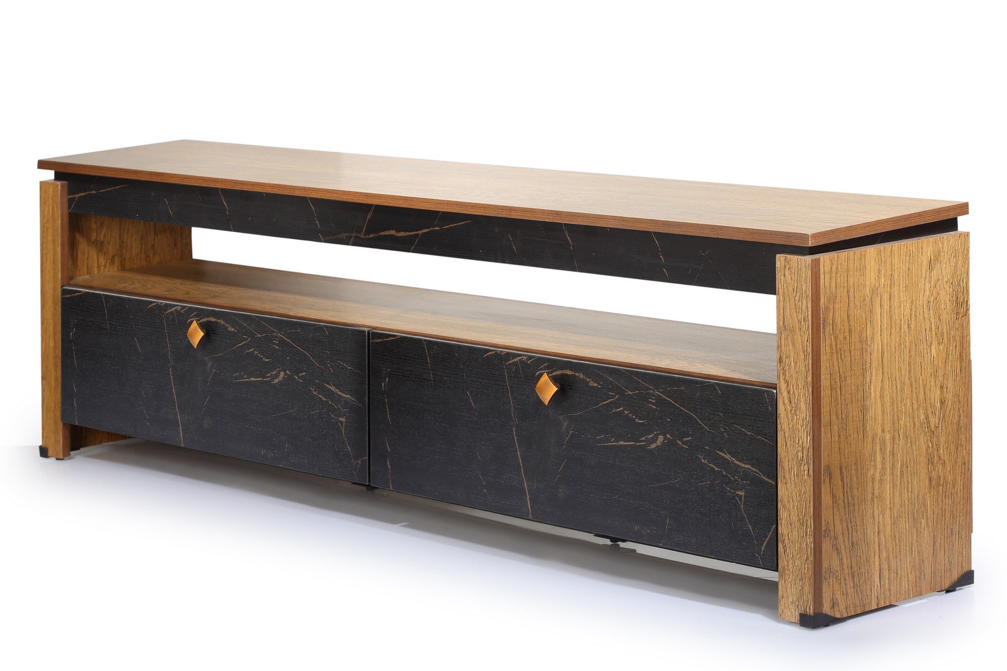 New Santa Tv Unit Honey*Black-Gold