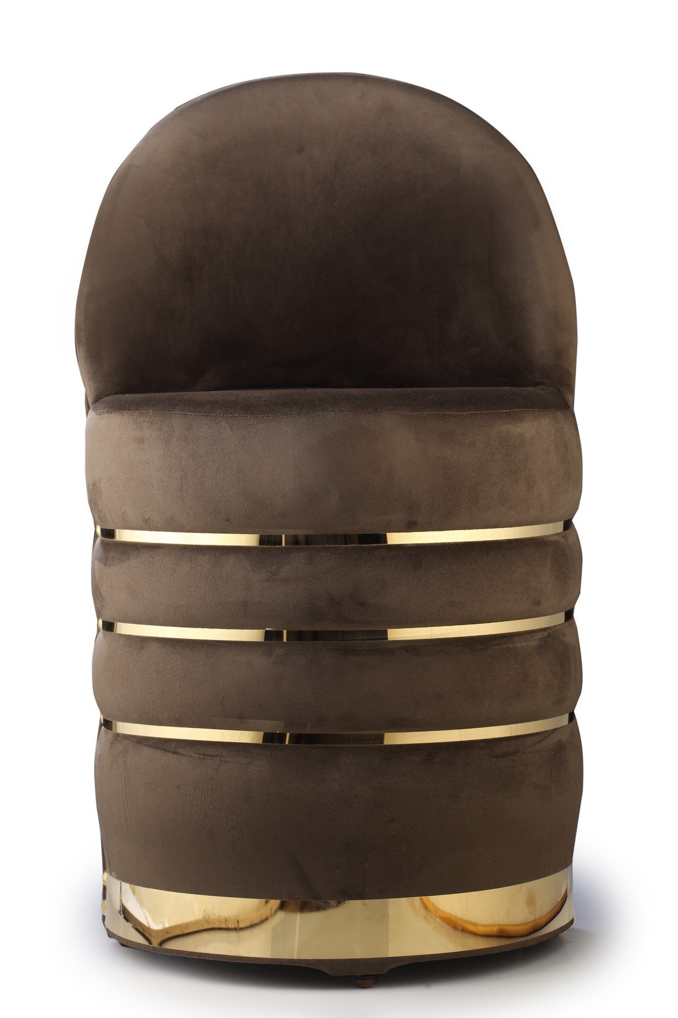 Pouf Chair With Back Brown