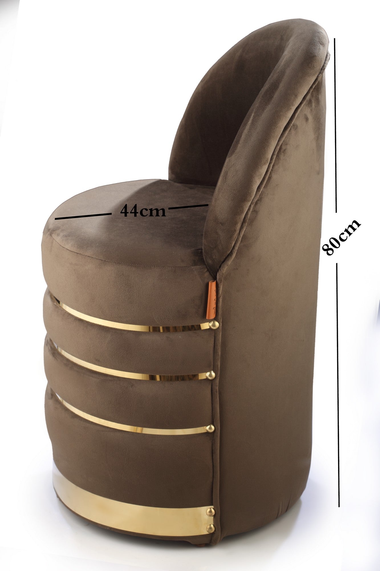 Pouf Chair With Back Brown