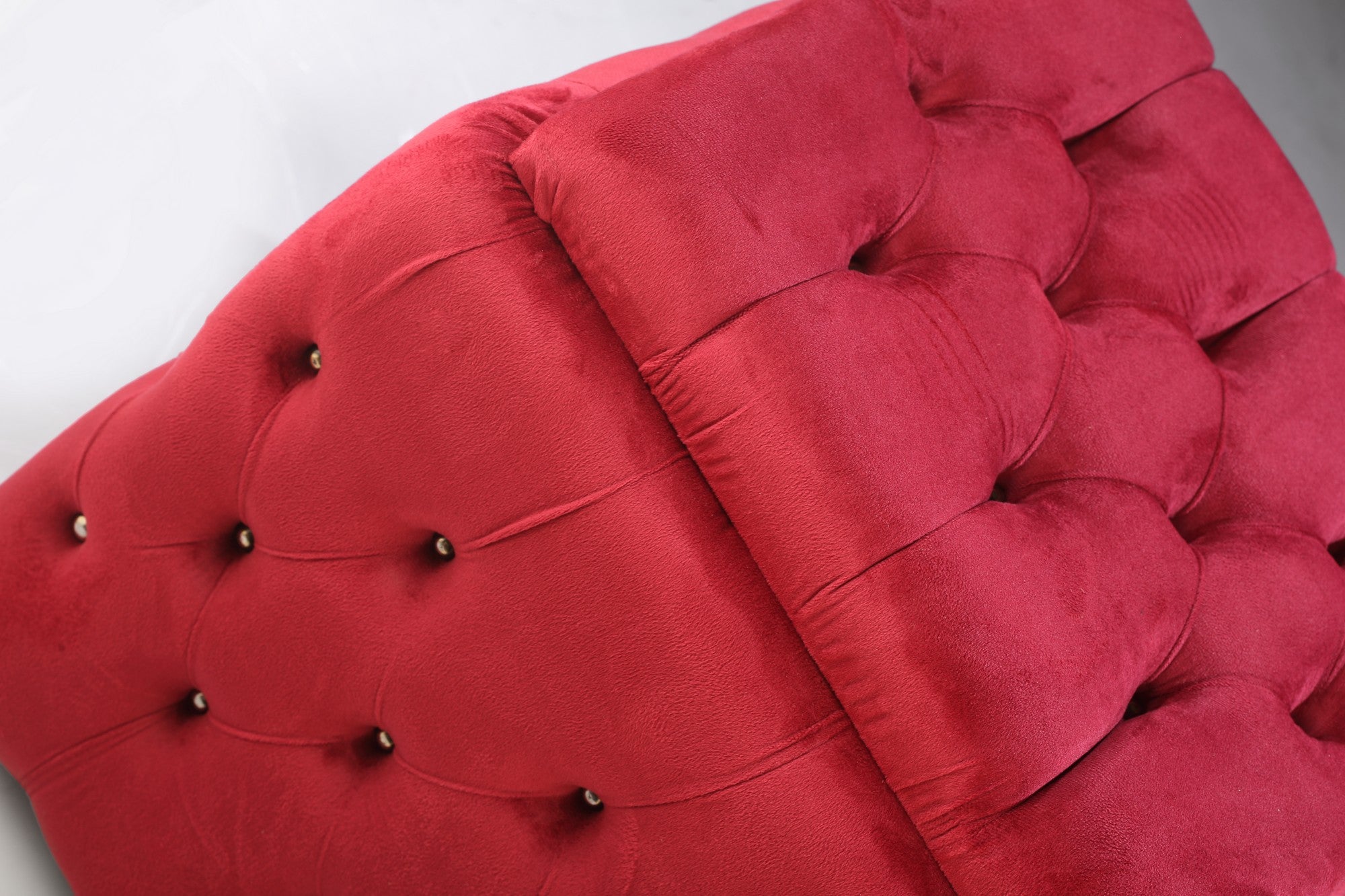 Pouf Chair Square With Storage Red