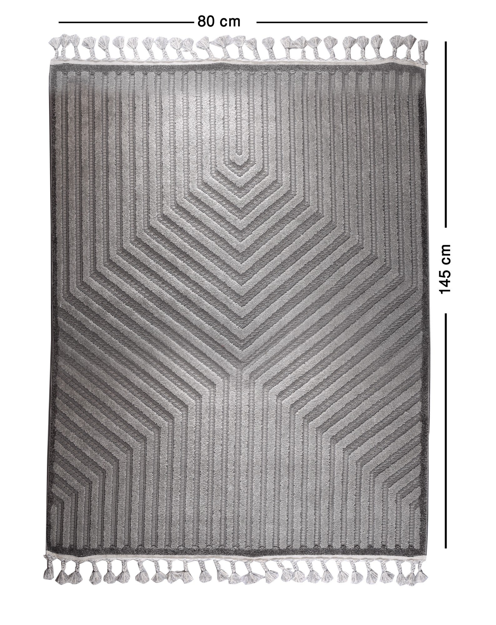 Boho Style Carpet Grey Lines