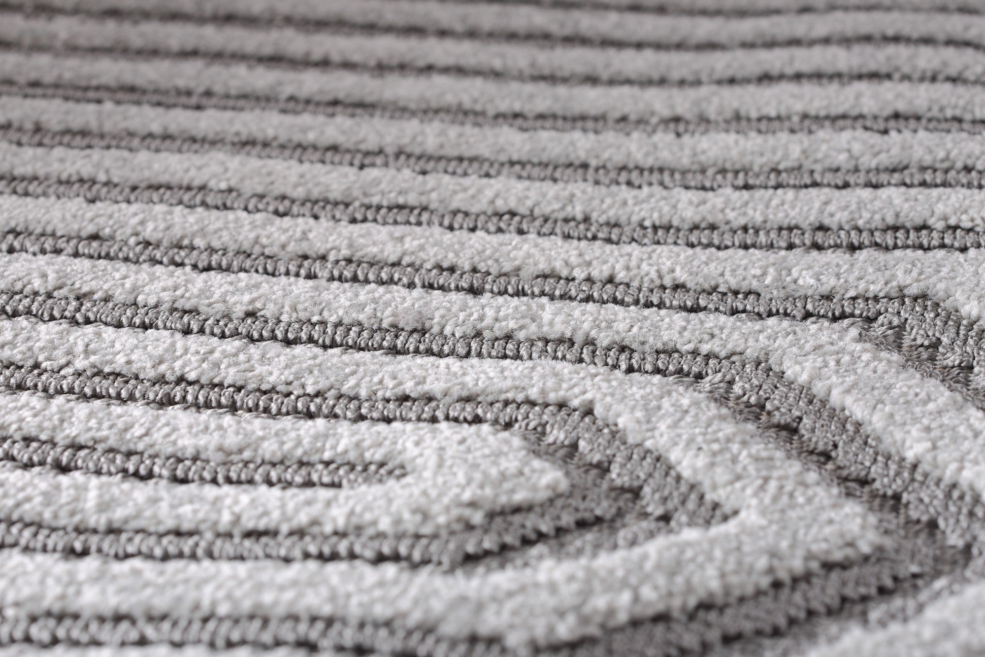 Boho Style Carpet Grey Lines