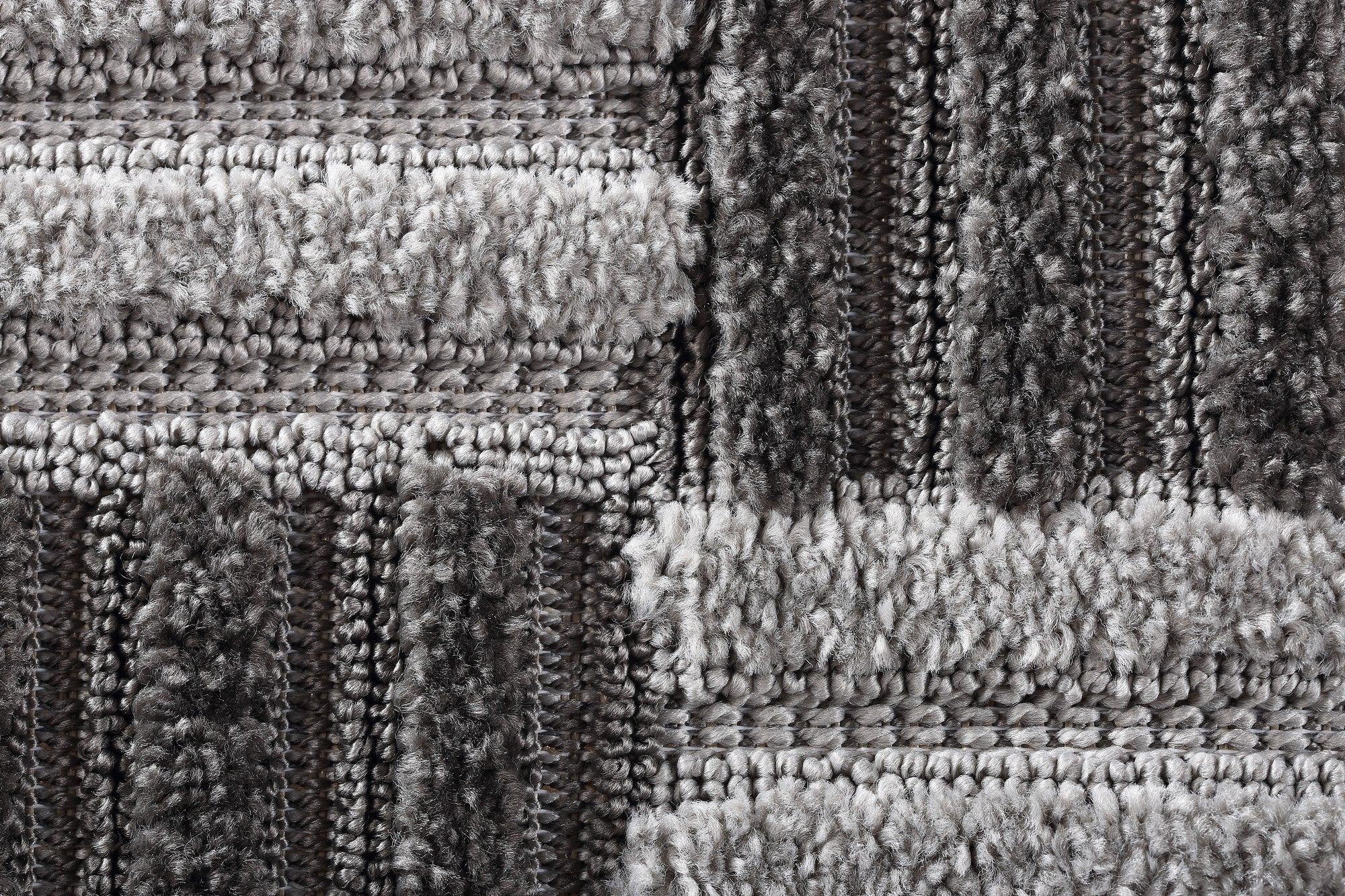 Boho Style Carpet Dark & Light Grey Boxes