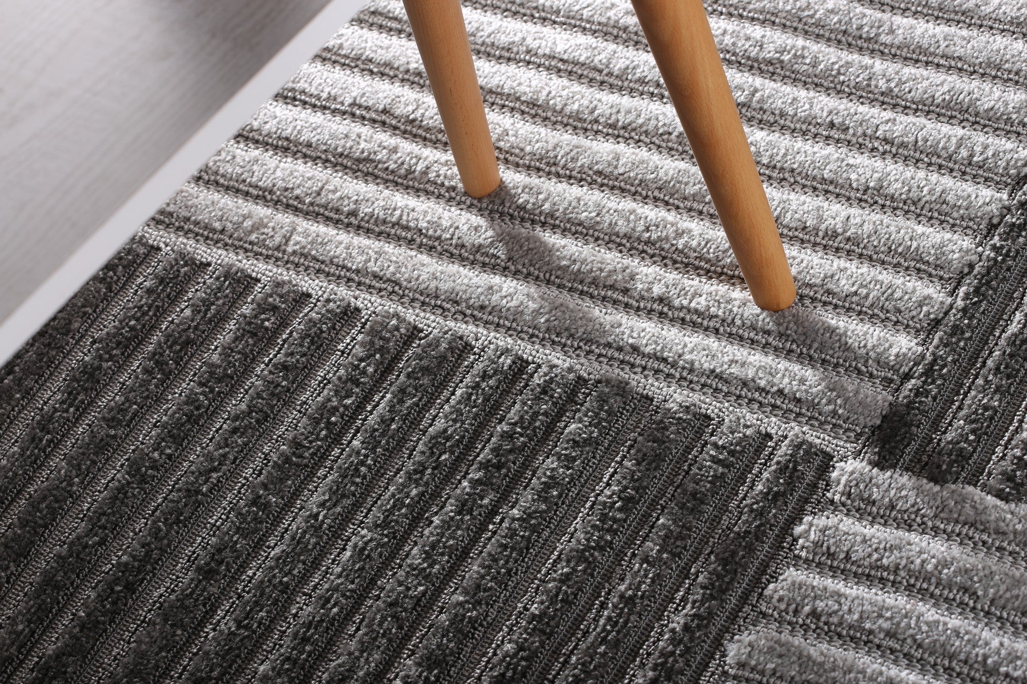 Boho Style Carpet Dark & Light Grey Boxes