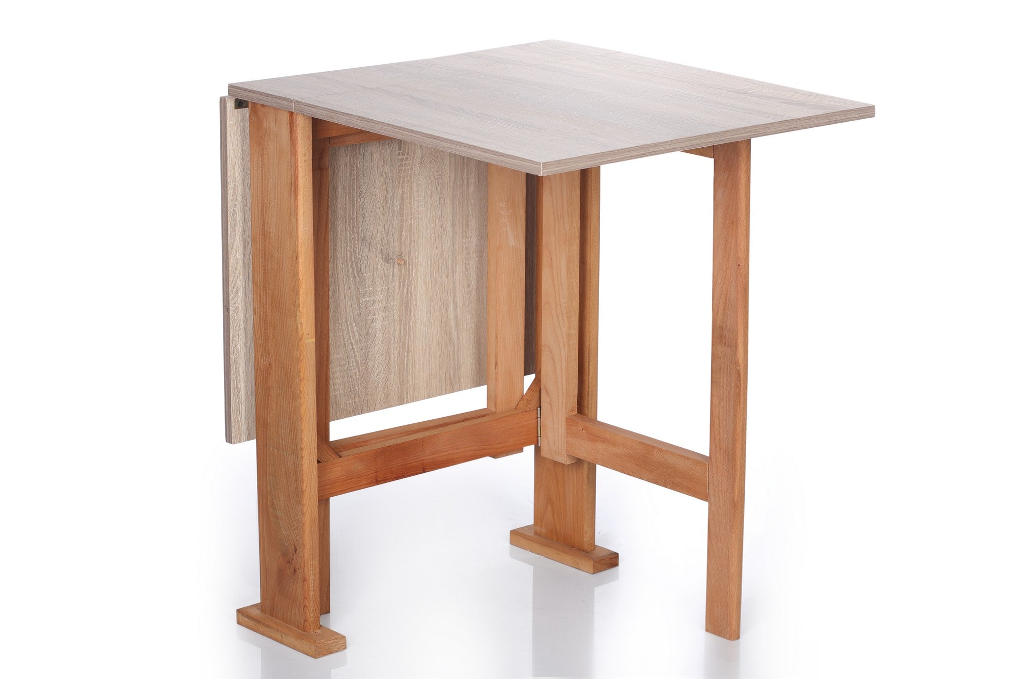 Foldable Two Sided Table Brownish