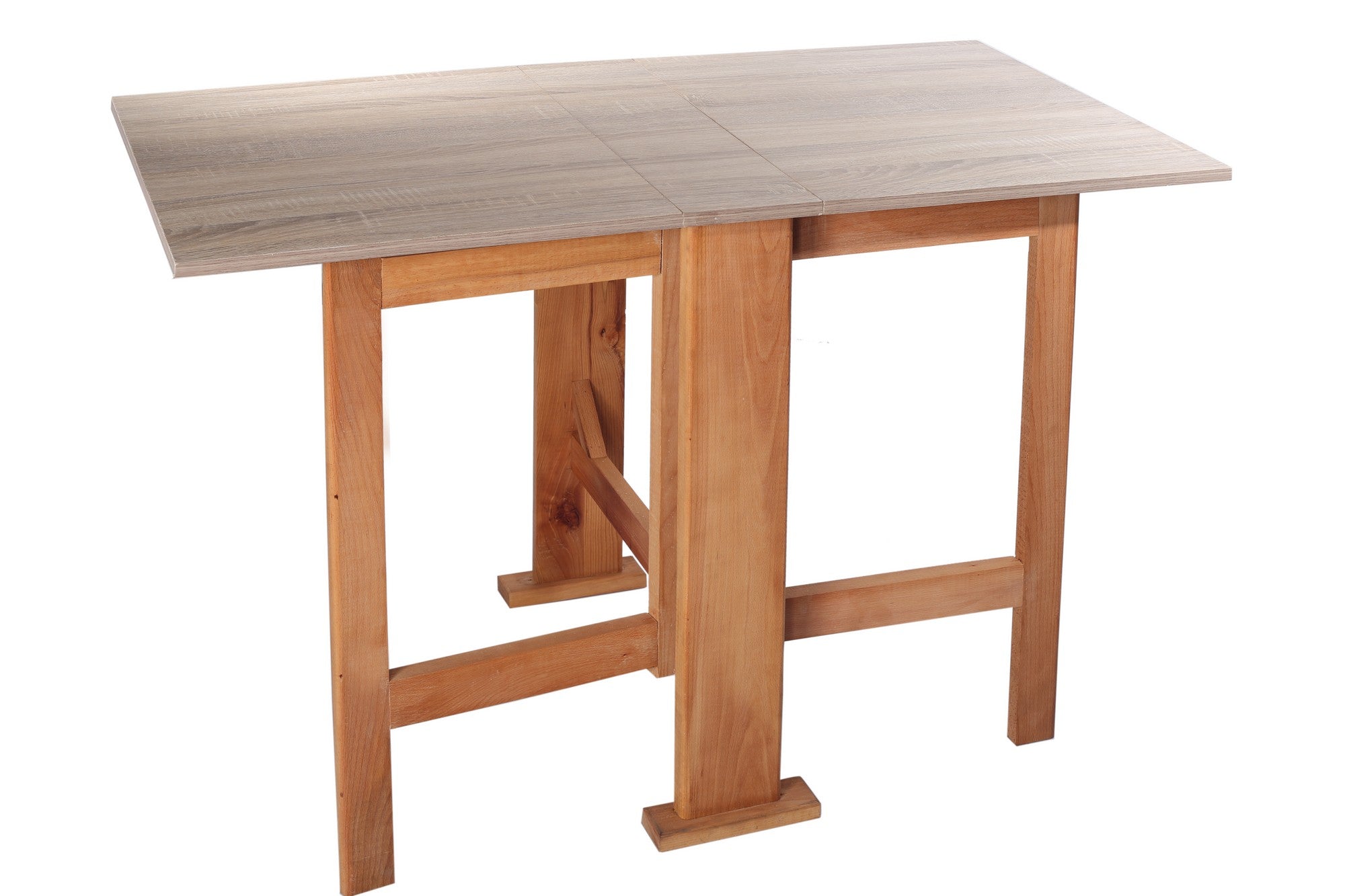 Foldable Two Sided Table Brownish