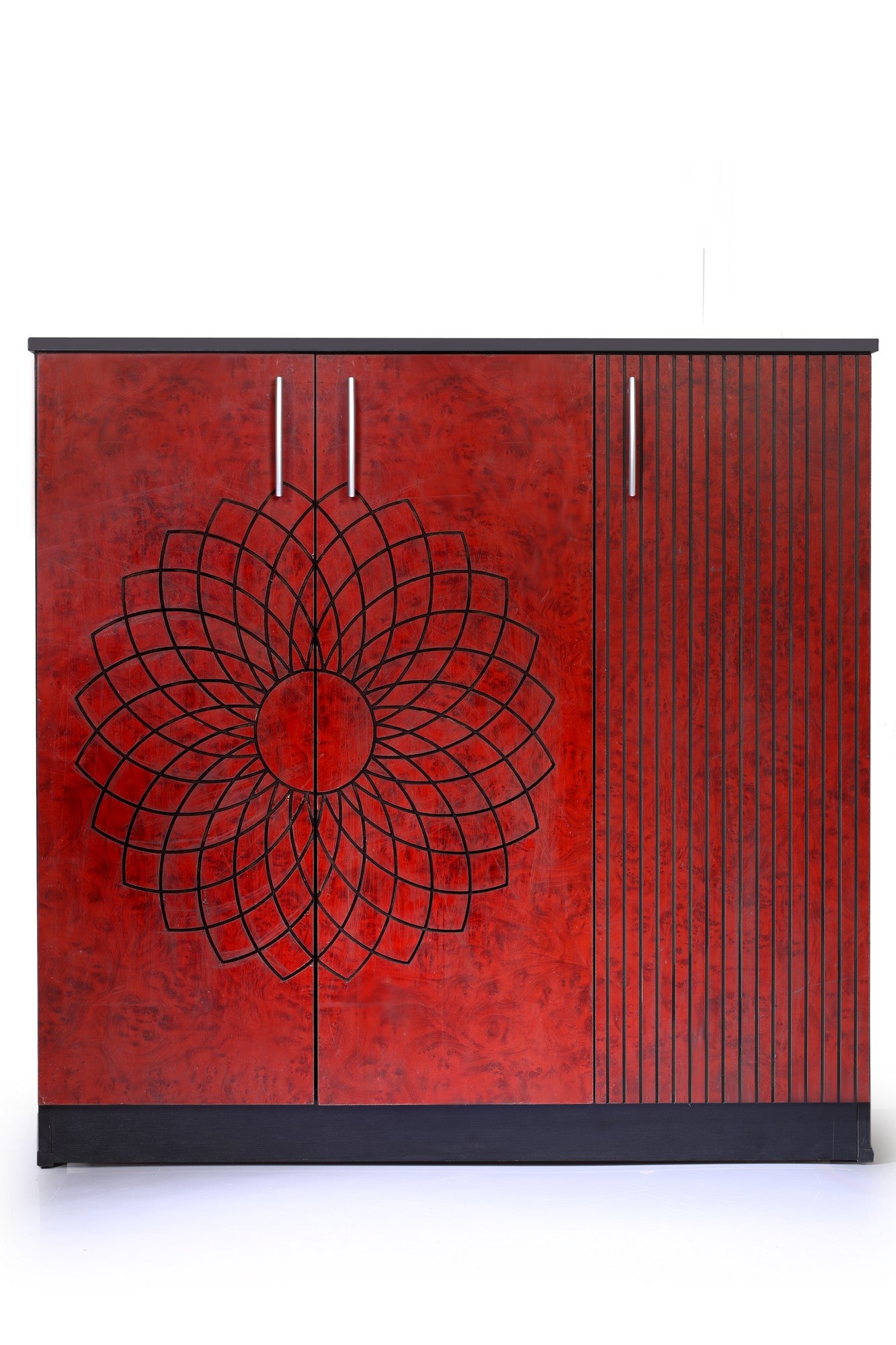 Shoe Rack Flower Black*Red