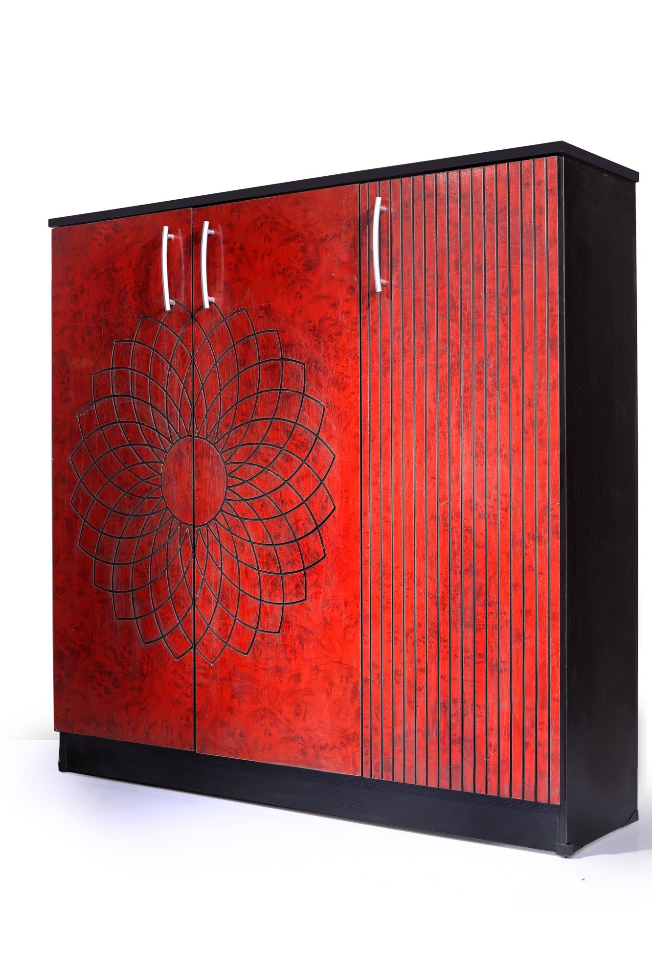 Shoe Rack Flower Black*Red