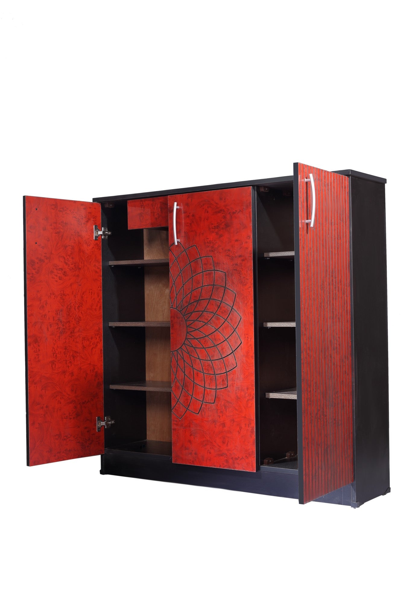 Shoe Rack Flower Black*Red