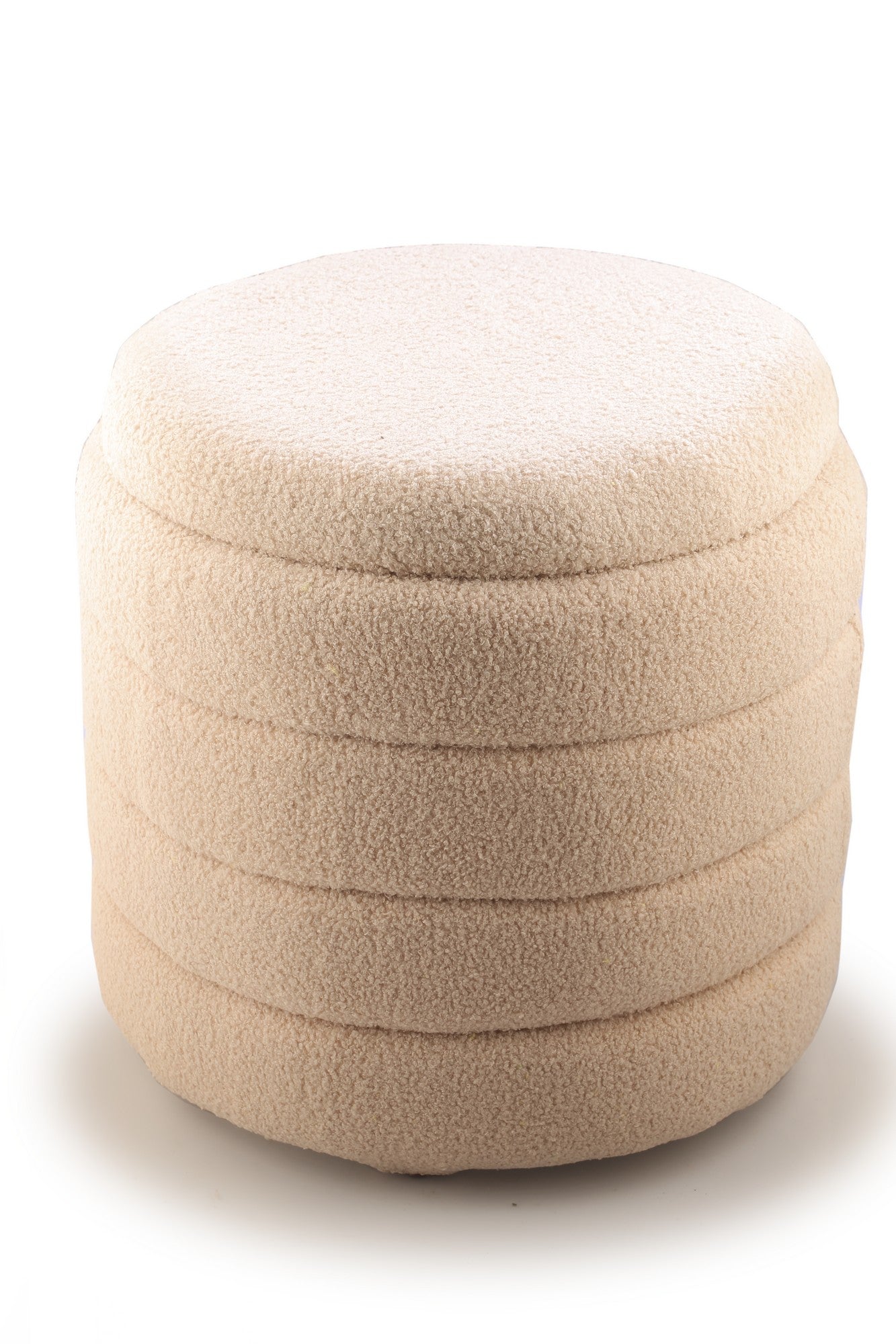 Pouf Chair Circular With Storage Unit