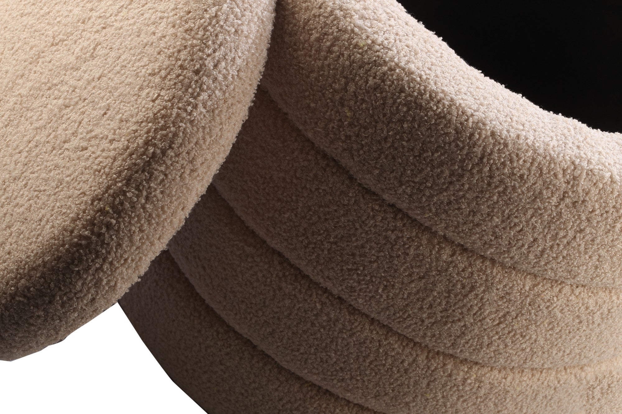 Pouf Chair Circular With Storage Unit