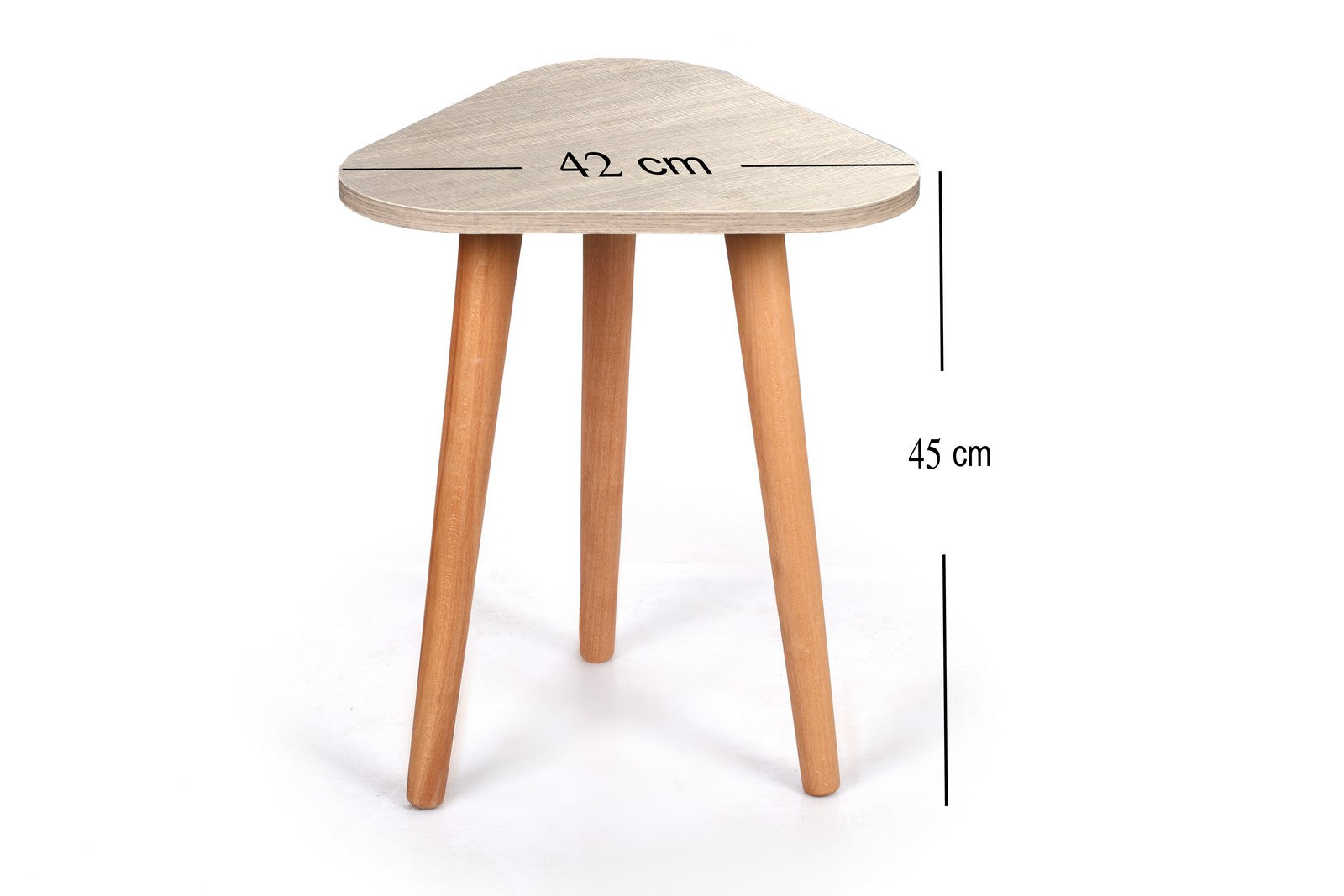 Triangle table ZAN legs Dark Beige