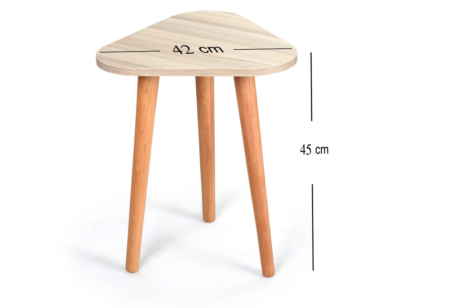 Triangle table ZAN legs Beige