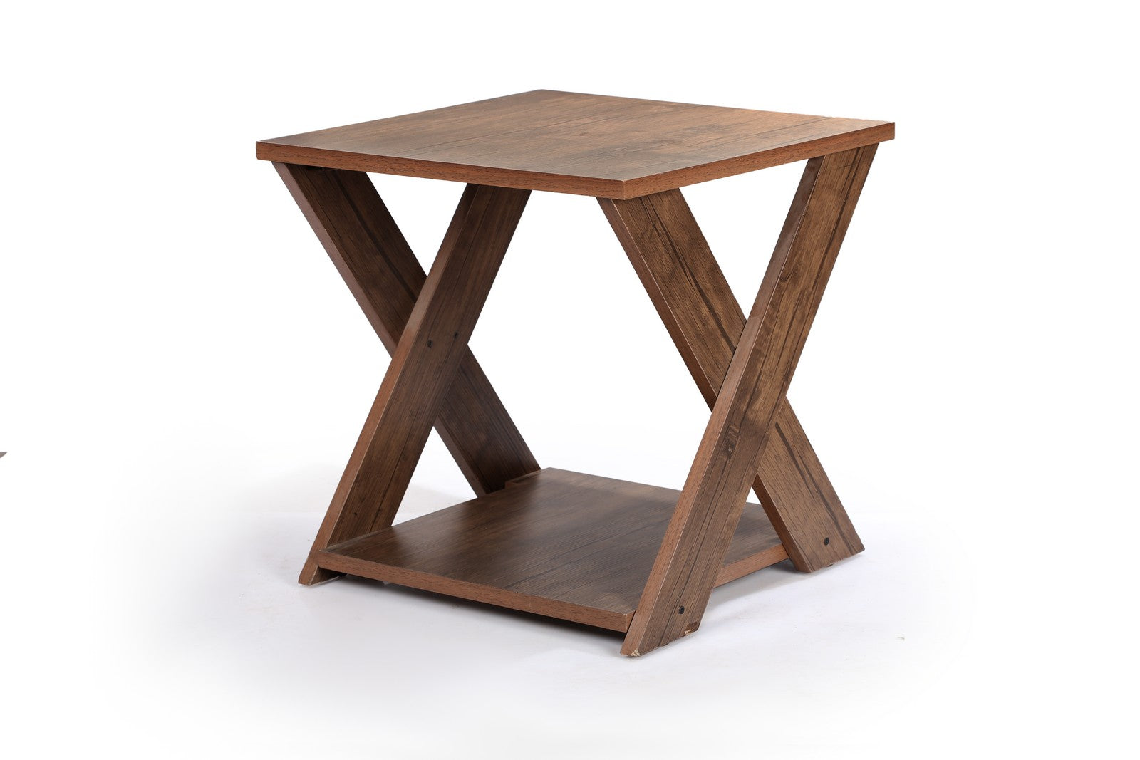 Square Table X shape Walnut