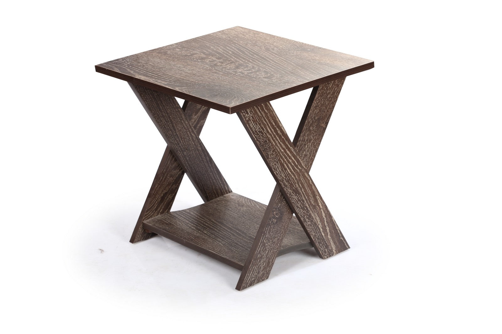 Square Table X shape Scratch Black