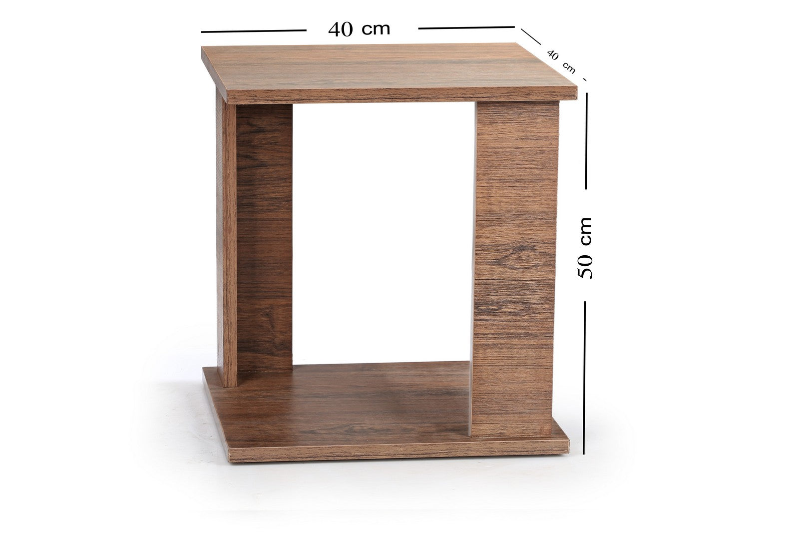 Square table 2 Legs Walnut