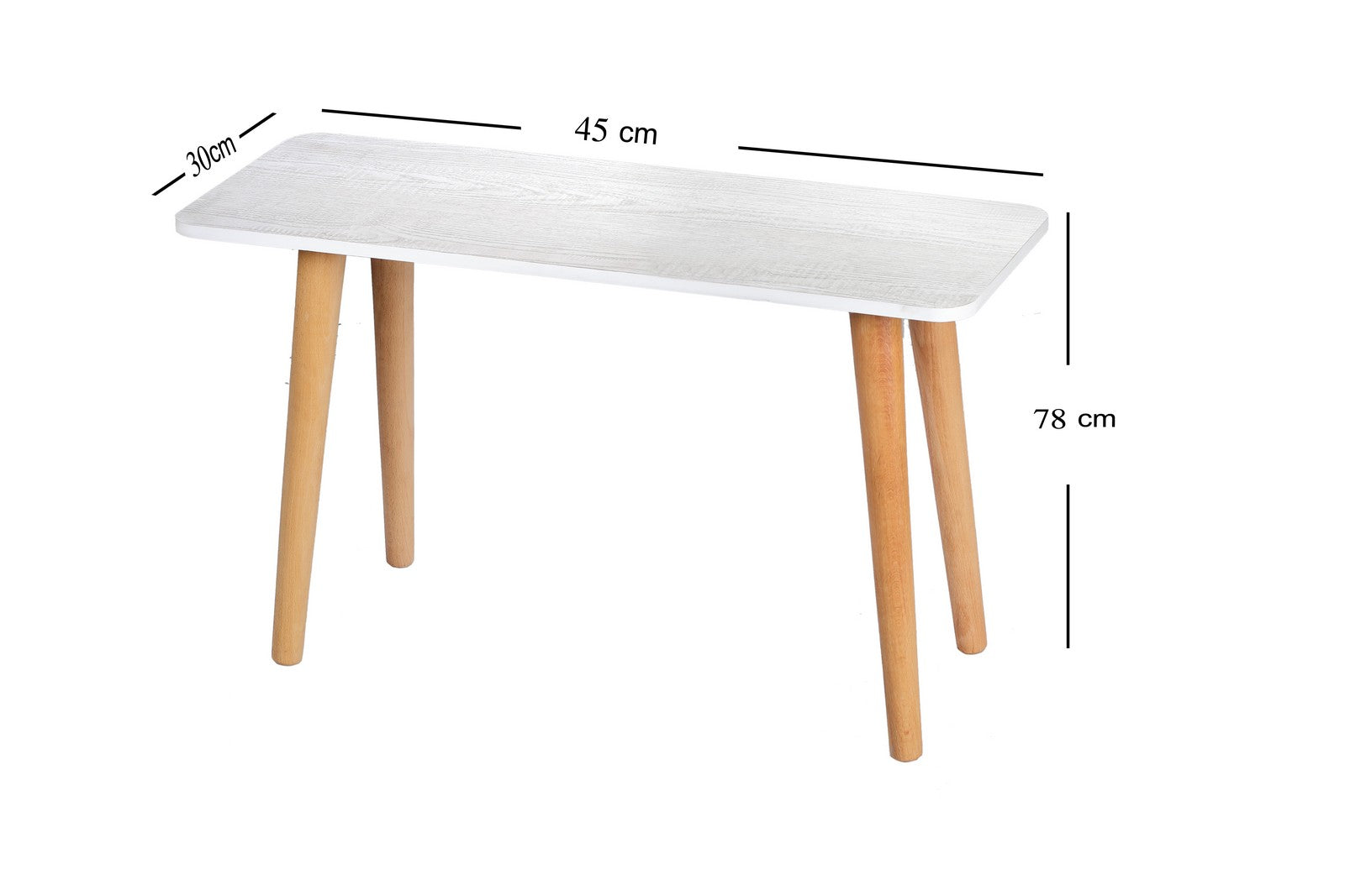 Rectangle table ZAN Legs White