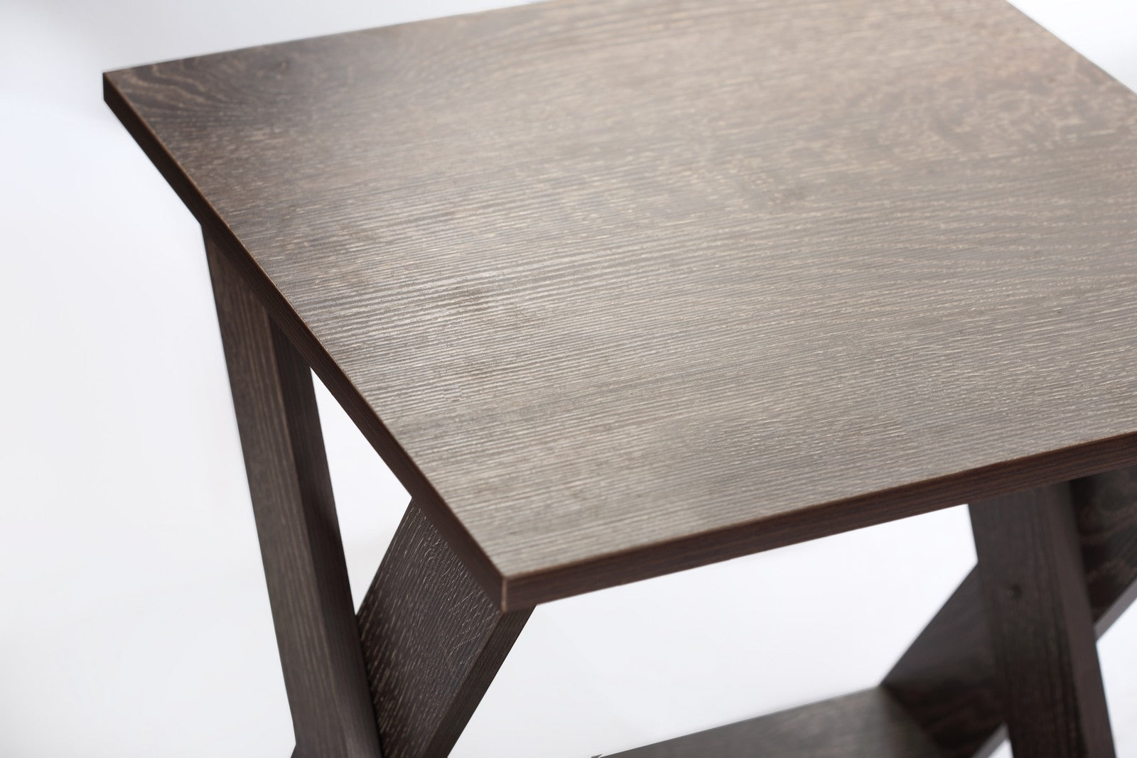 Square Table X shape Scratch Black