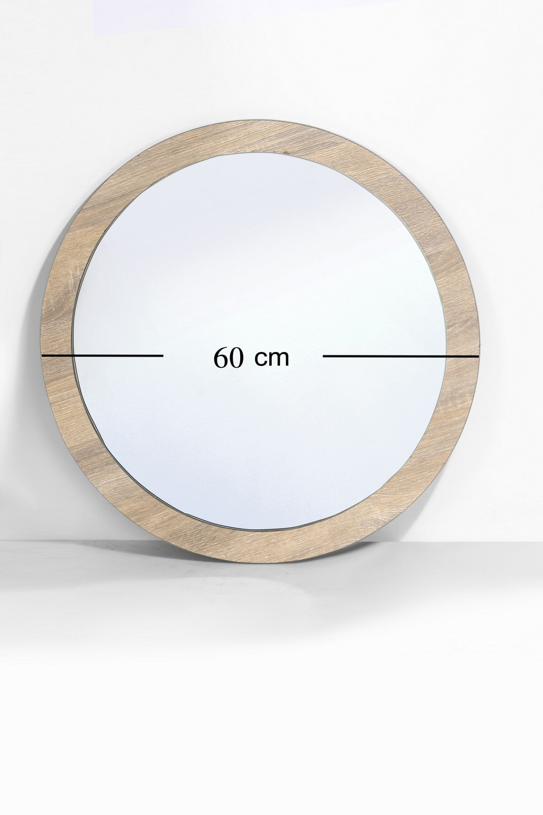 Wall Mirror Rounded Beige