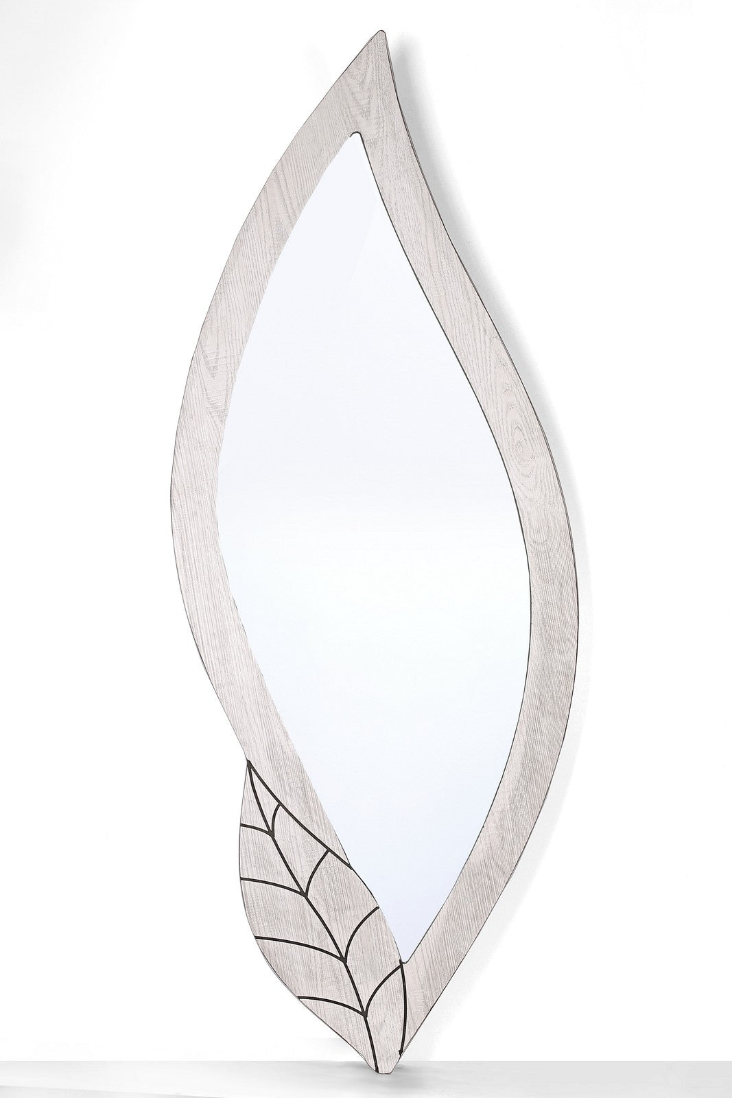Wall Mirror Leaf 155 Cm Grey