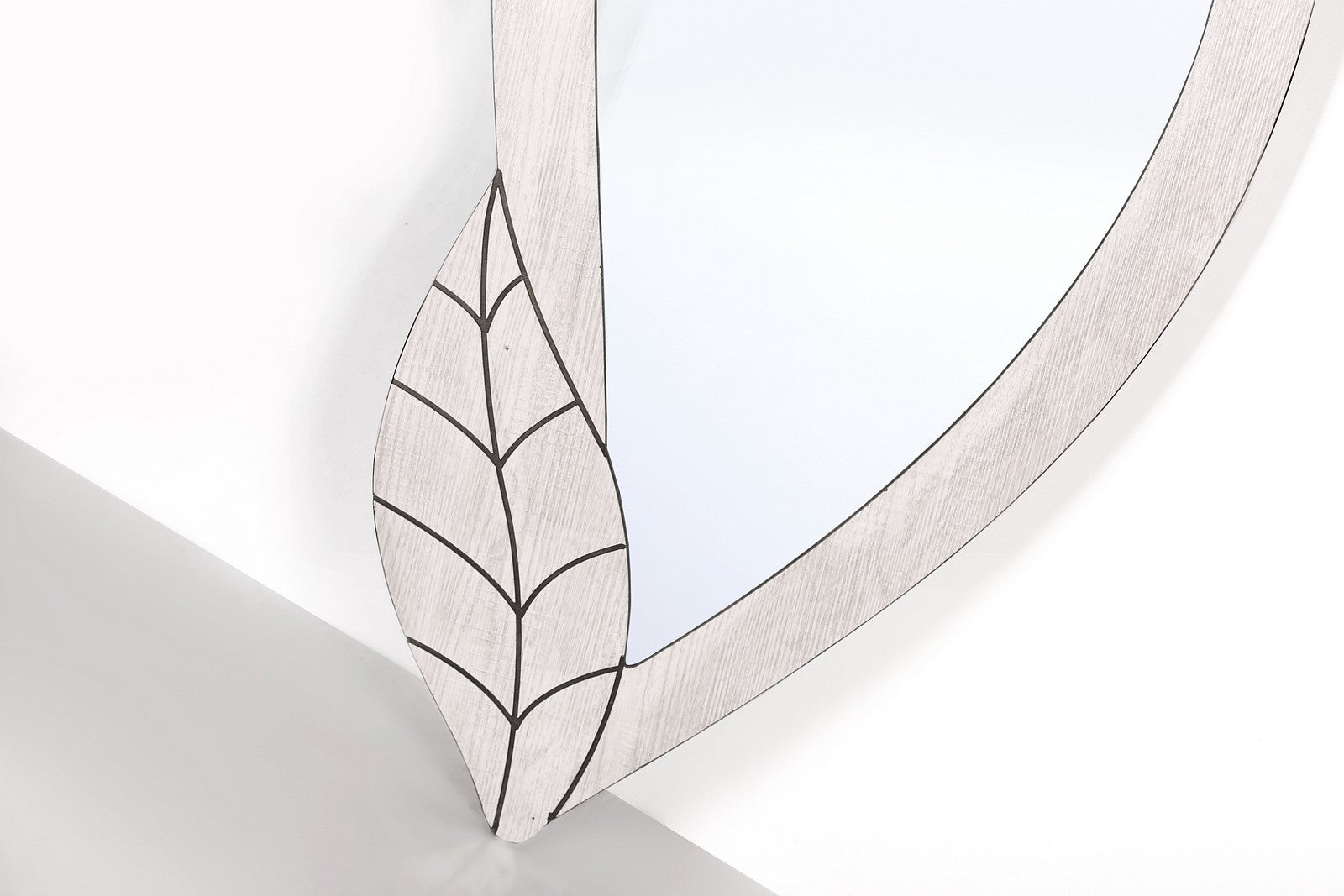 Wall Mirror Leaf 155 Cm Grey