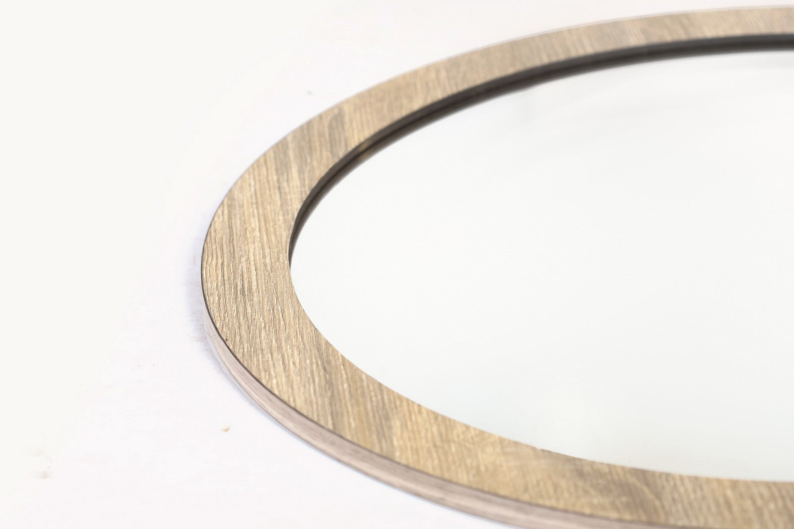 Wall Mirror Rounded Beige