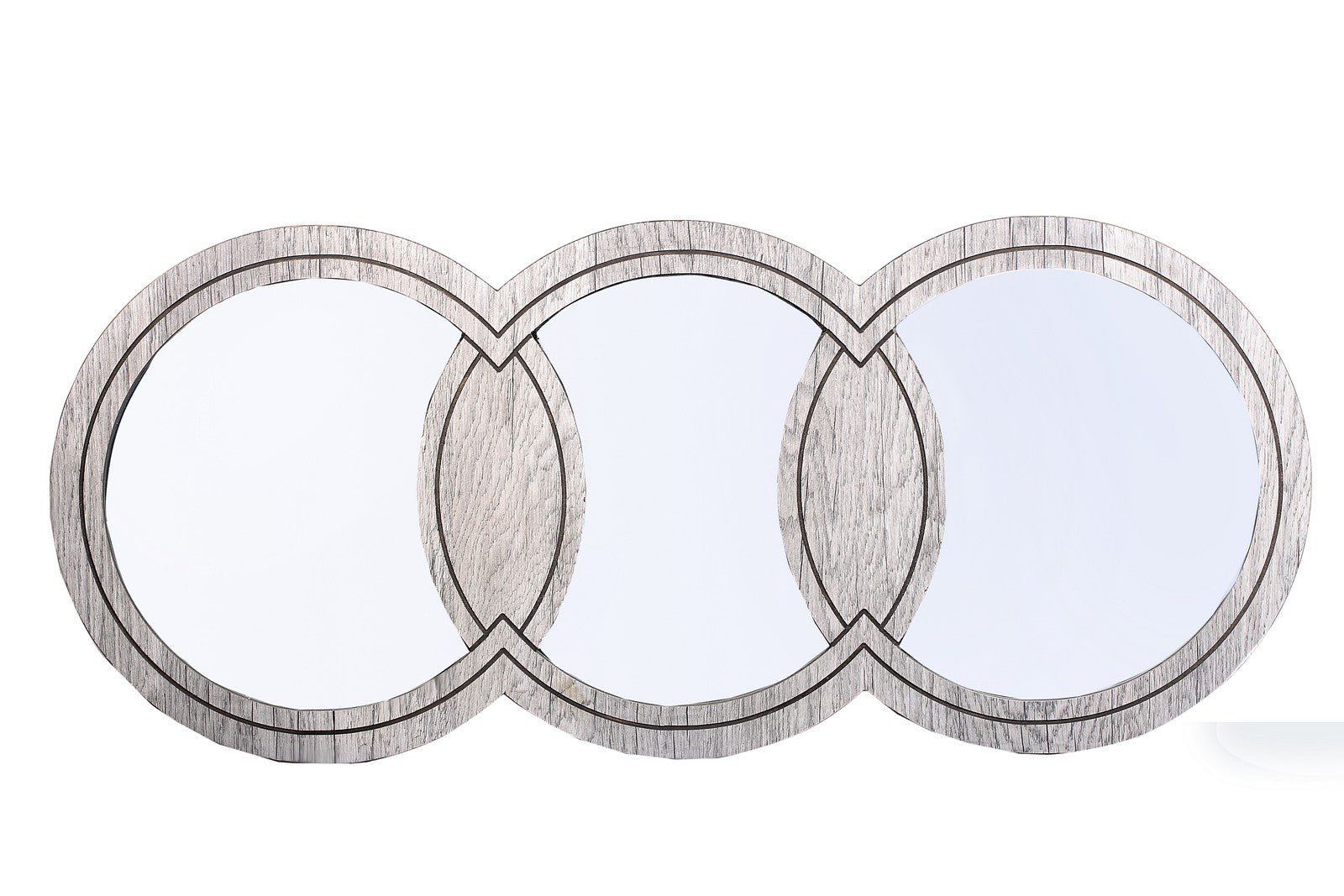 Wall Mirror 112 cm 3 in 1 Audi Grey