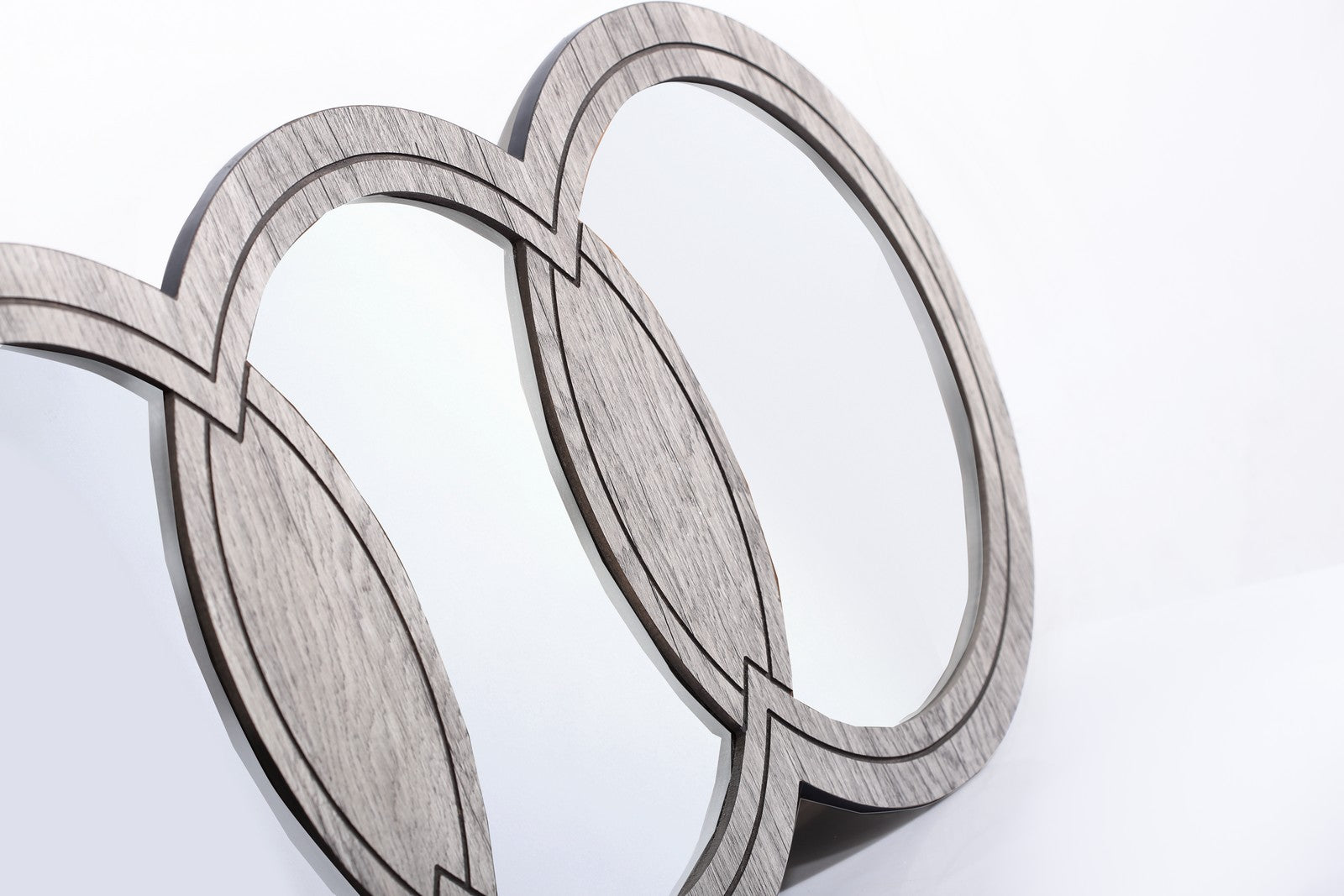 Wall Mirror 112 cm 3 in 1 Audi Grey