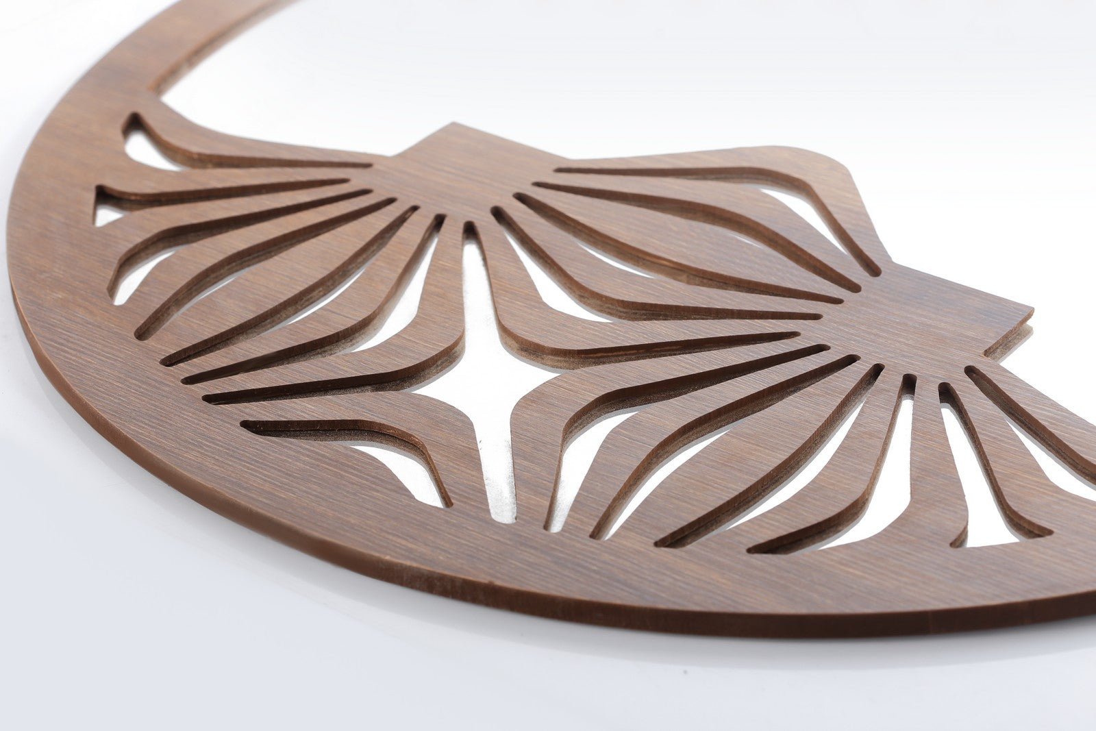 Wall Mirror Oval Shape Large Walnut