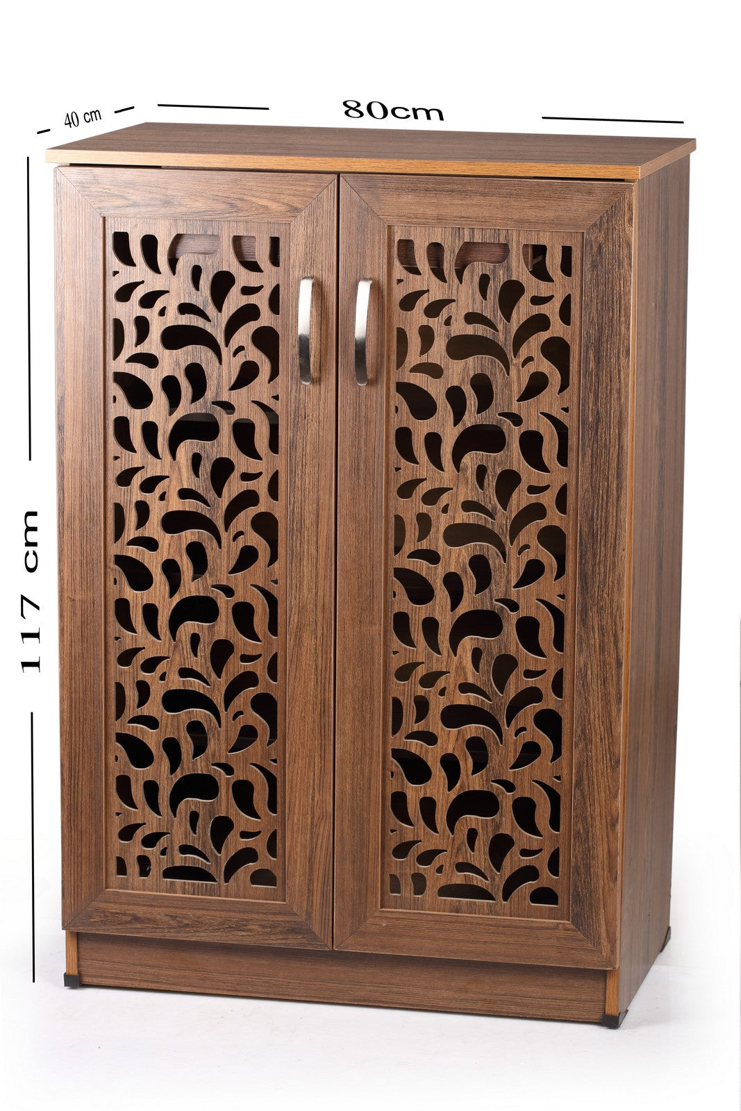 Shoe Rack 80cm Rotar flower - Walnut*Walnut