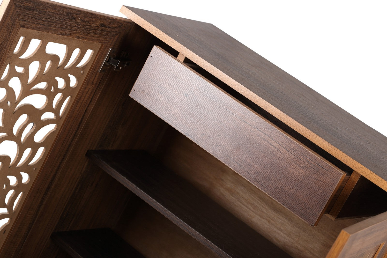 Shoe Rack 80cm Rotar flower - Walnut*Walnut