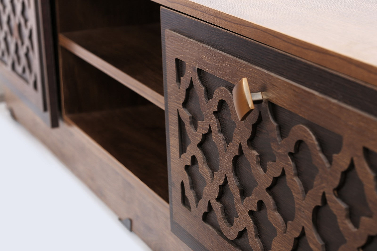 Whole Tv Unit Walnut +Shelves