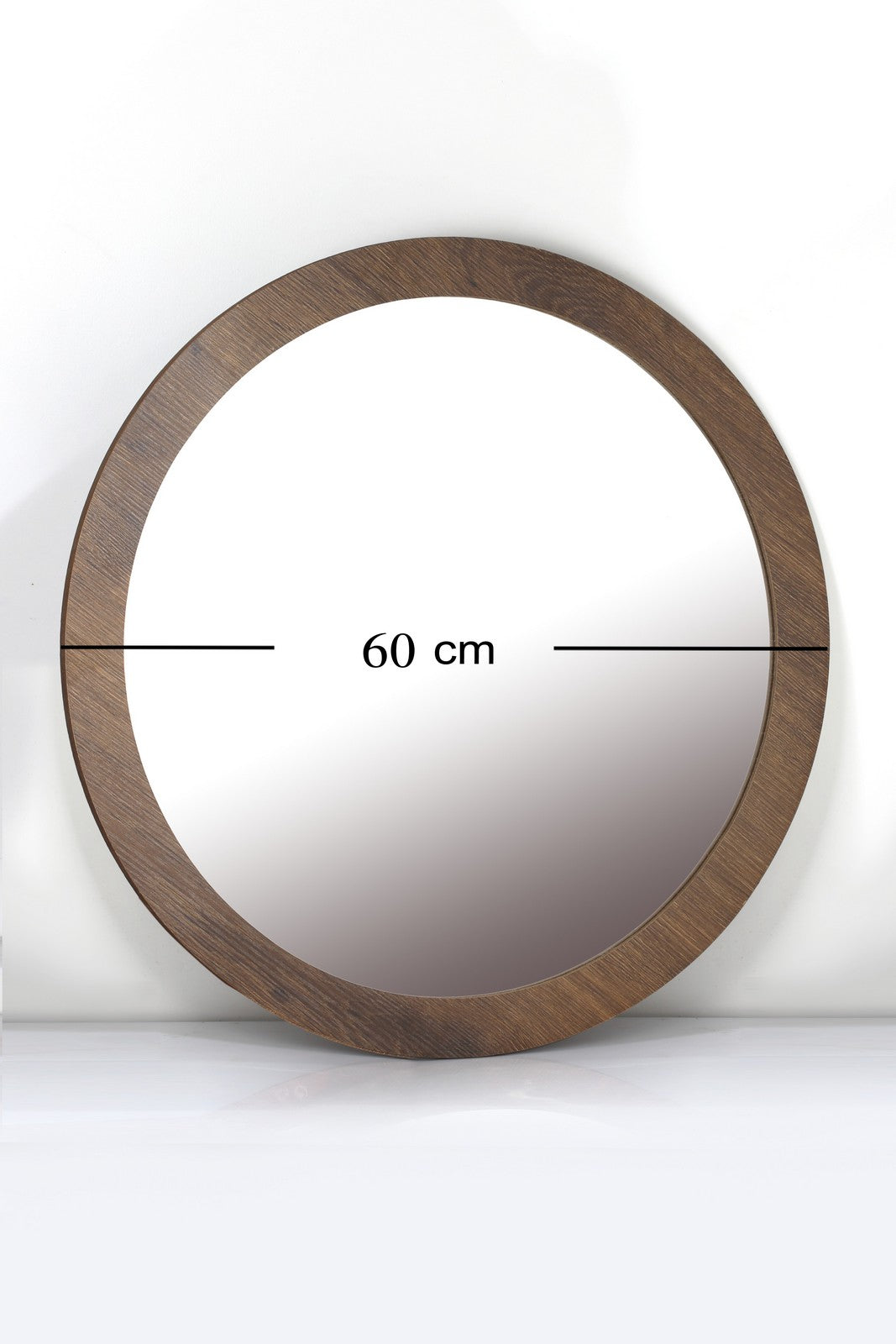 Wall Mirror Rounded Walnut
