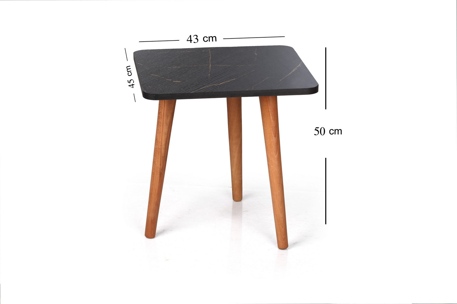Square Table ZAN legs Black*Gold