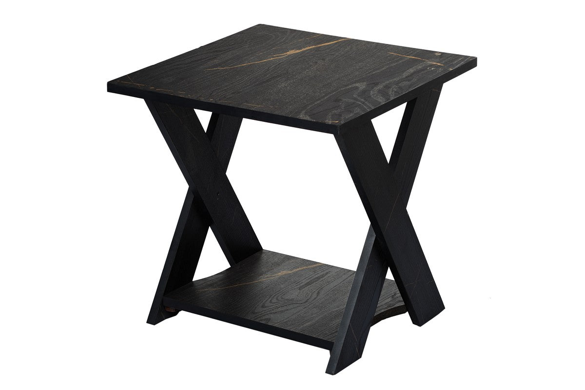 Square Table X shape Black*Gold