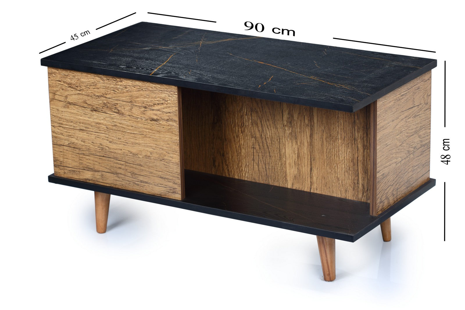 Johara Coffee Table  Black*Gold - Honey