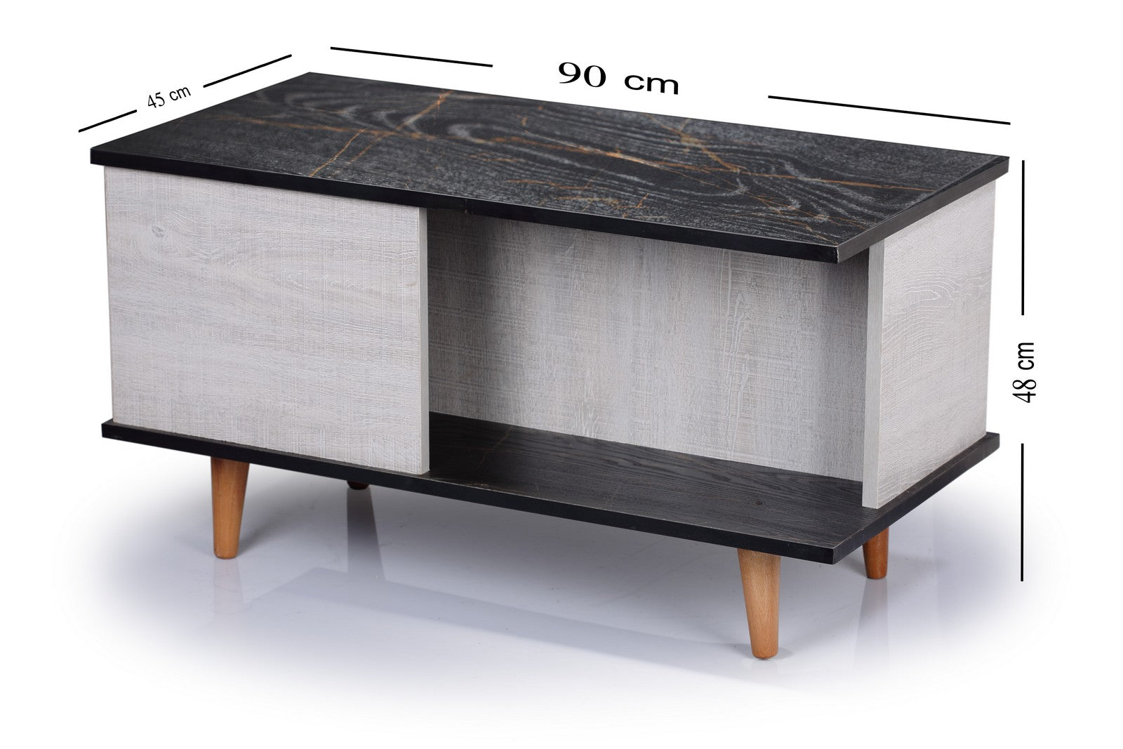 Johara Coffee Table  Black*Gold - Grey