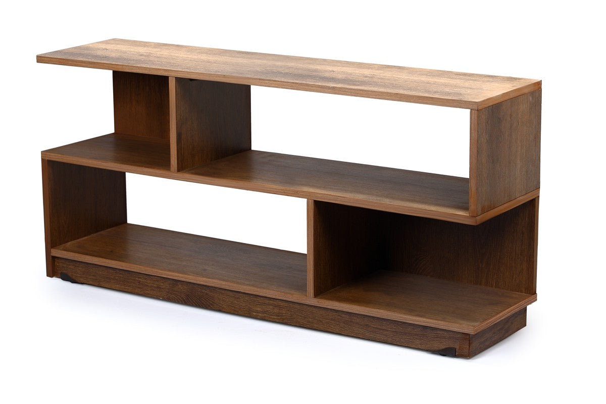 Tv Unit 120cm S Shape Walnut